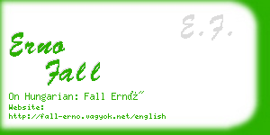 erno fall business card